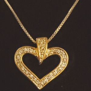 Gold Plated Sterling Heart Necklace